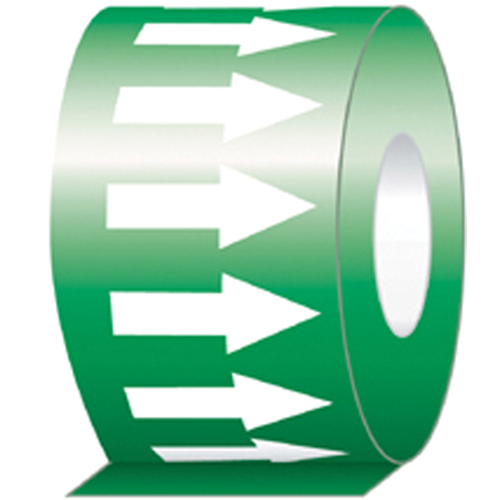 Rubans de fl&eacute;ches de direction de l'&eacute;coulement, 108', Blanc/vert Equipex