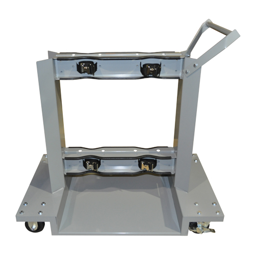 Mobile Cylinder Supports, Polyolefin Wheels, 24" W x 40" L Base, 1600 lbs. Equipex