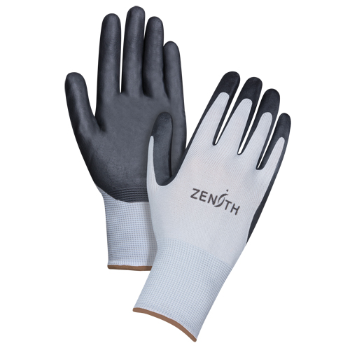 Lightweight Breathable Coated Gloves, 9/Large, Foam Nitrile Coating, 13 Gauge, Polyester Shell Equipex