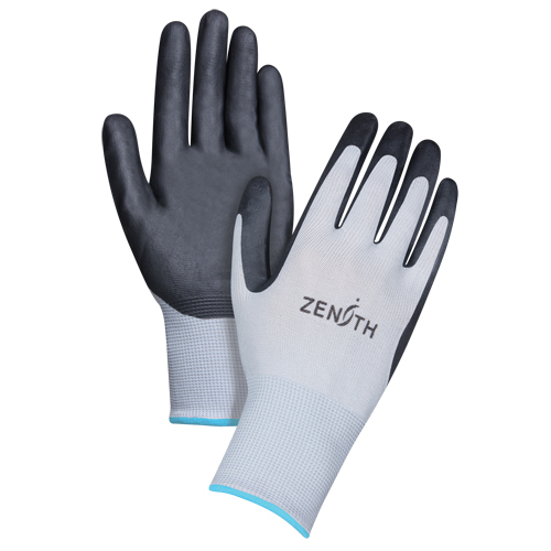 Gants l&eacute;gers enduits et respirants, 10/T-Grand, R&ecirc;vetement Mousse de nitrile, Calibre 13, Enveloppe en Polyester Equipex