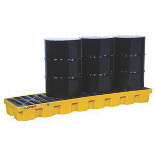 EcoPolyBlend Spill Control Pallets - Without Drain, 75 US gal. Spill Capacity, 97" x 25" x 9" Equipex