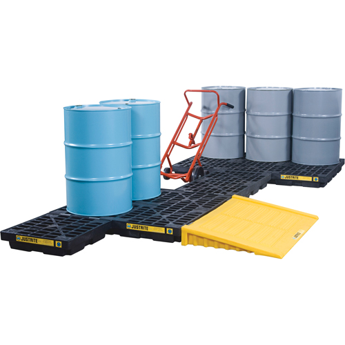 EcoPolyBlend Accumulation Centers, 12 US gal. Spill Capacity, 25" x 25" x 5.5" Equipex