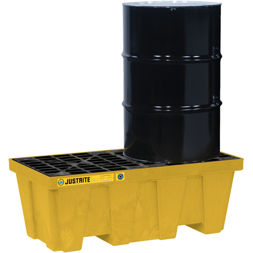 EcoPolyBlend Spill Control Pallets - Without Drain, 66 US gal. Spill Capacity, 49" x 25" x 18" Equipex