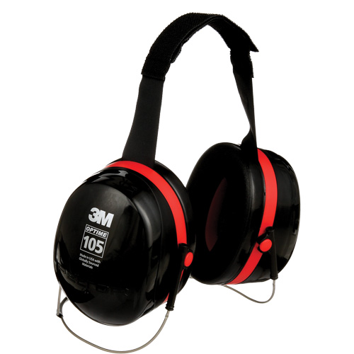 Peltor Optime 105 Series Earmuffs, Neckband, 29 NRR dB Equipex