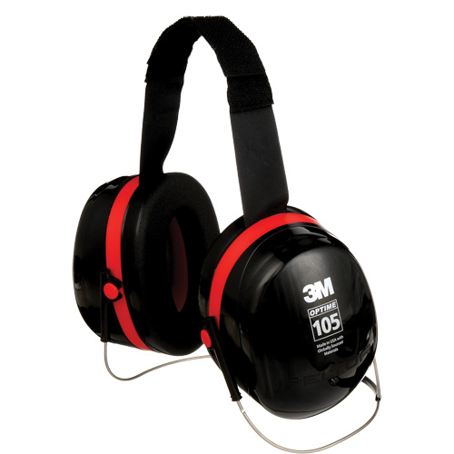 Peltor Optime 105 Series Earmuffs, Neckband, 29 NRR dB Equipex