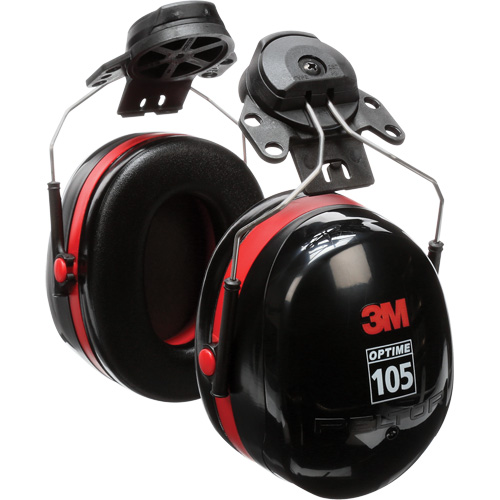 Peltor Optime 105 Series Earmuffs, Cap Mount, 27 NRR dB Equipex