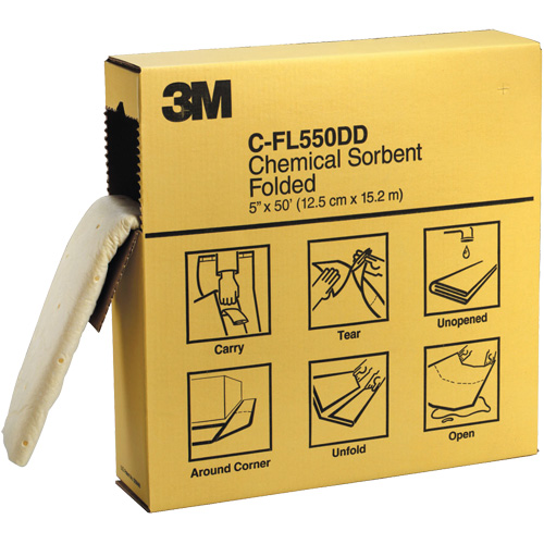 Absorbants pli&eacute;s, Mati&egrave;res dangereuses, 600" x 5", 10,5 gal. d'absorption Equipex
