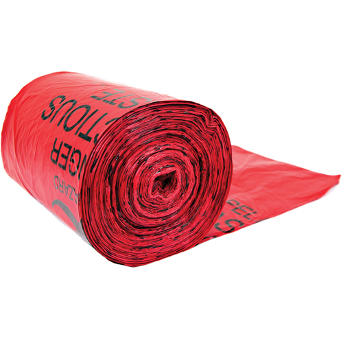 Sacs pour d&eacute;chets dangereux, Biorisque, 24" lo x 33" la, Capacit&eacute; de 56.8 L (15 gal.) Equipex