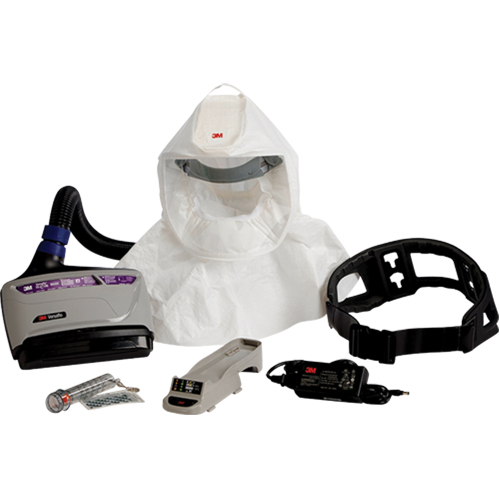 Versaflo Powered Air Purifying Respirator TR-600 Easy-Clean Kit, Hard Hat & Faceshield, Lithium-Ion Battery Equipex