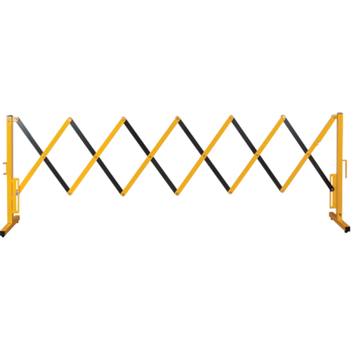Expandable Barrier, 37" H x 11' L, Black/Yellow Equipex