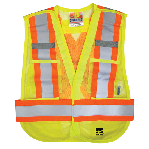 Veste d&eacute;tachable Open Road, Jaune lime haute visibilit&eacute;, Polyester Equipex