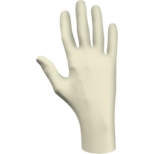 Gants jetables, Grand, Latex, 3 mils, Sans poudre, Naturel, Classe 2 Equipex