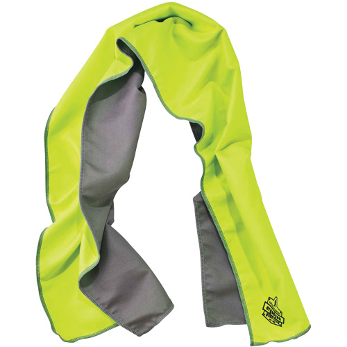 Chill-Its&reg; 6602MF Microfiber Cooling Towel, Hi-Vis Lime Equipex