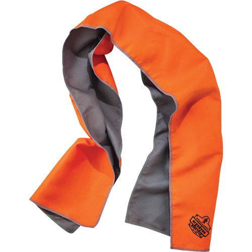 Serviette de refroidissement en microfibre Chill-Its 6602MF, Orange haute visibilit&eacute; Equipex