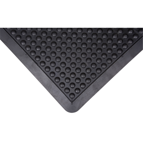 Anti-Fatigue Dome Matting, Bubbled, 2' x 3' x 1/2", Black, Rubber Equipex