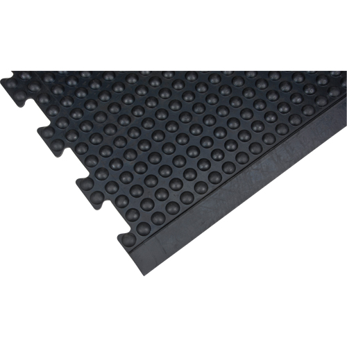 Tapis antifatigue en d&ocirc;me, &agrave; bulles, 3' x 4' x 1/2", Noir, Caoutchouc Equipex