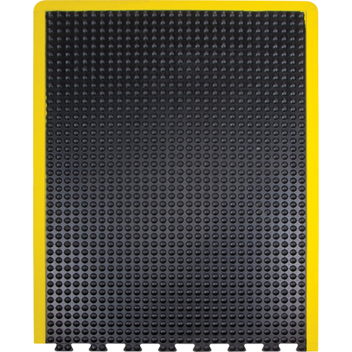 Anti-Fatigue Dome Matting, Bubbled, 3' x 4' x 1/2", Black, Rubber Equipex