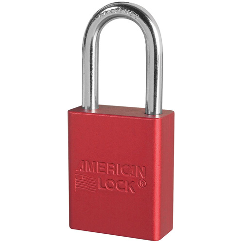 American Lock&reg; Safety Padlocks, Red, Keyed Alike, Aluminum, 1-1/2" Width Equipex