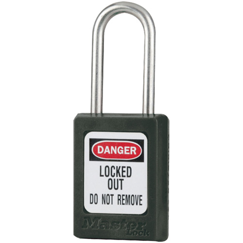 Cadenas de s&eacute;curit&eacute; S31 Zenex, Noir, Cl&eacute;s identiques, Thermoplastique, Largeur de 1-3/8" Equipex