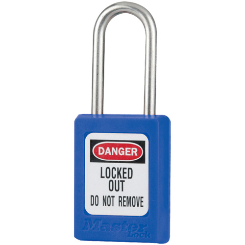 Cadenas de s&eacute;curit&eacute; S31 Zenex, Bleu, Cl&eacute;s identiques, Thermoplastique, Largeur de 1-3/8" Equipex