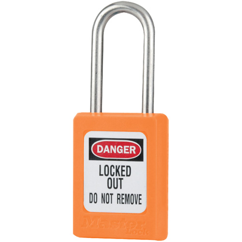 Cadenas de s&eacute;curit&eacute; S31 Zenex, Orange, Cl&eacute;s identiques, Thermoplastique, Largeur de 1-3/8" Equipex