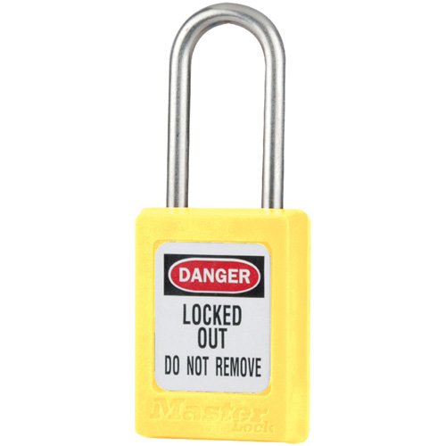 Cadenas de s&eacute;curit&eacute; S31 Zenex, Jaune, Cl&eacute;s identiques, Thermoplastique, Largeur de 1-3/8" Equipex