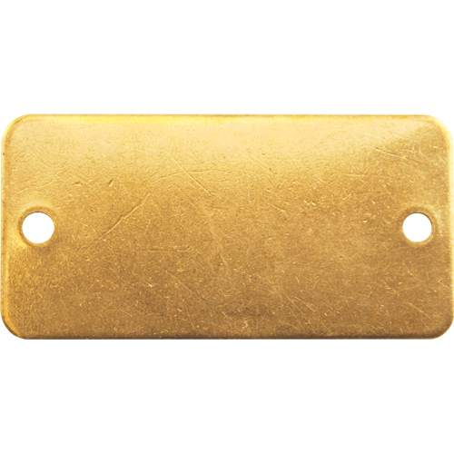 &eacute;tiquettes vierges, Laiton, 2" la x 1" h Equipex