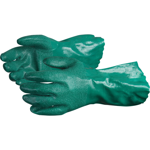 Gants Chemstop avec prise en poudre de c&eacute;ramique, Taille Moyen/8, 12" lo, Nitrile, Doublure en Jersey de coton, 40-mil Equipex