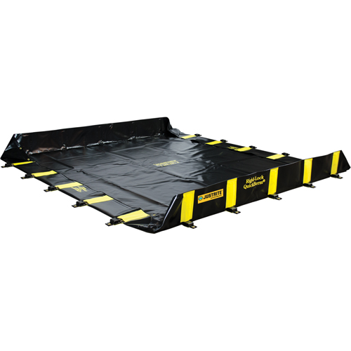 Rigid-Lock QuickBerm&reg;, 745 US gal. Capacity, 10' W x 10' L x 12" H, Stake Wall Equipex