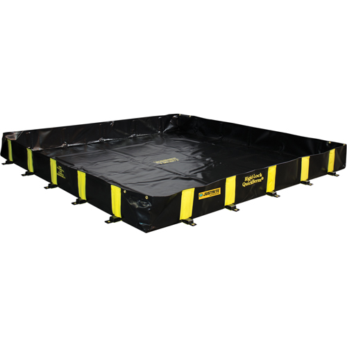 Rigid-Lock QuickBerm&reg;, 1075 US gal. Capacity, 12' W x 12' L x 12" H, Stake Wall Equipex
