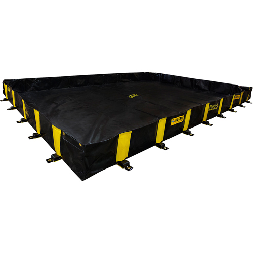 Bermes Rigid-Lock QuickBerm, Capacit&eacute; 2390 gal. US, 16' la x 20' lo x 12" h, Paroi &agrave; piquets Equipex