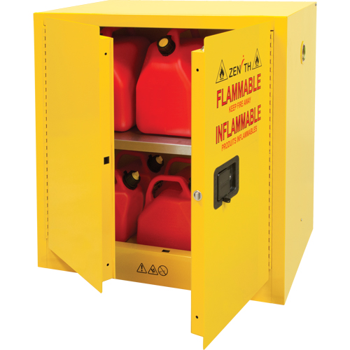 Armoire pour produits inflammables, 22 gal., 2 Porte(s), 35" La x 35" h x 22" p Equipex