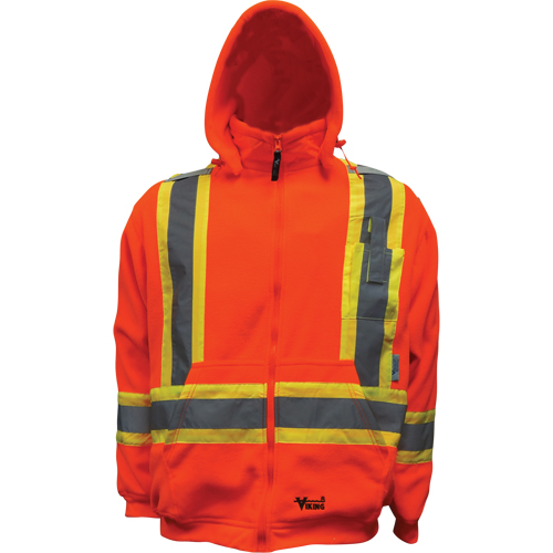 Chandail &agrave; capuchon de s&eacute;curit&eacute; en molleton, Molleton/Polyester, Petit, Orange Equipex