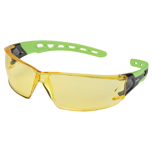 Z2500 Series Safety Glasses, Amber Lens, Anti-Scratch, ANSI Z87+/Meets/Exceeds CSA Z94.3 Equipex