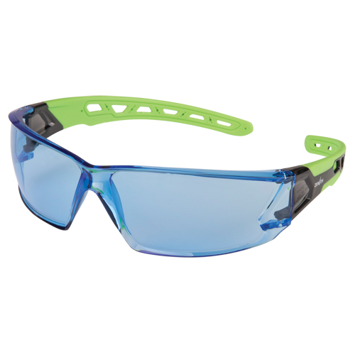 Z2500 Series Safety Glasses, Blue Lens, Anti-Scratch, ANSI Z87+/Meets/Exceeds CSA Z94.3 Equipex