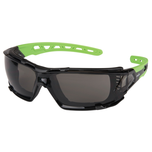 Lunettes de s&eacute;curit&eacute; s&eacute;rie Z2500 avec joint en mousse, Lentille Grise/fum&eacute;e, Anti-&eacute;gratignures, ANSI Z87+/R&eacute;pond ou surpasse la norme CSA Z94.3 Equipex