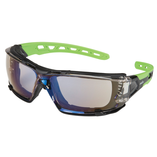 Z2500 Series Safety Glasses with Foam Gasket, Indoor/Outdoor Mirror Lens, Anti-Scratch, ANSI Z87+/Meets/Exceeds CSA Z94.3 Equipex