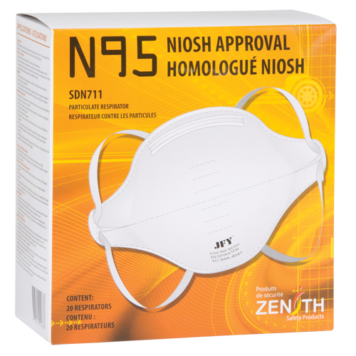 Respirateur contre les particules, N95, Certifi&eacute; NIOSH, Moyen/grand Equipex