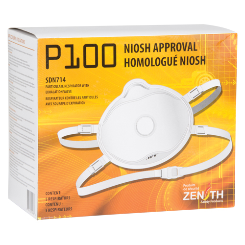 Respirateur contre les particules, P100, Certifi&eacute; NIOSH, Moyen/grand Equipex