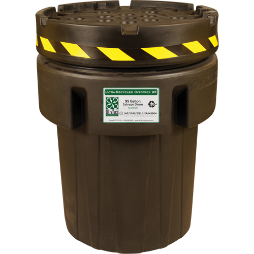 Baril de r&eacute;cup&eacute;ration Ultra-Recycled Overpack, 95 gal., Stationnaire Equipex