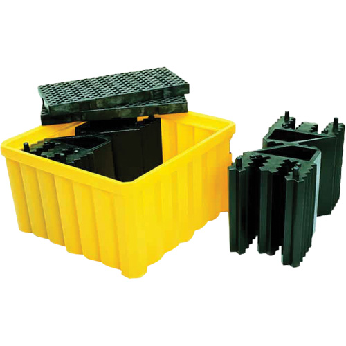 Ultra-IBC Spill Pallet&reg; with Drain, 400 US gal. Spill Capacity, 58.75" x 58.75" x 33" Equipex
