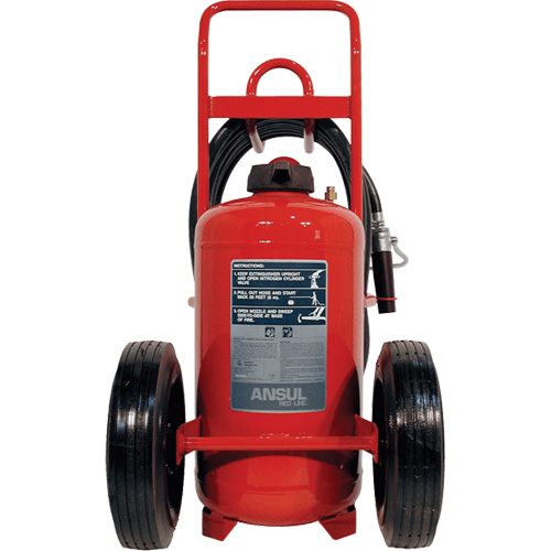 Extincteurs Red Line sur roues, BC, Capacit&eacute; 125 lb Equipex