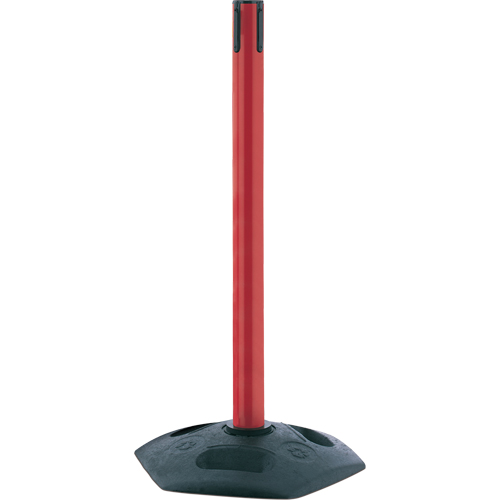Poteau receveur robuste &agrave; ligne simple, Hauteur de 38", Rouge Equipex