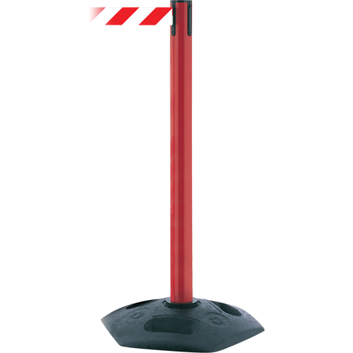 Poteau receveur robuste &agrave; ligne simple, Hauteur de 38", Noir Equipex