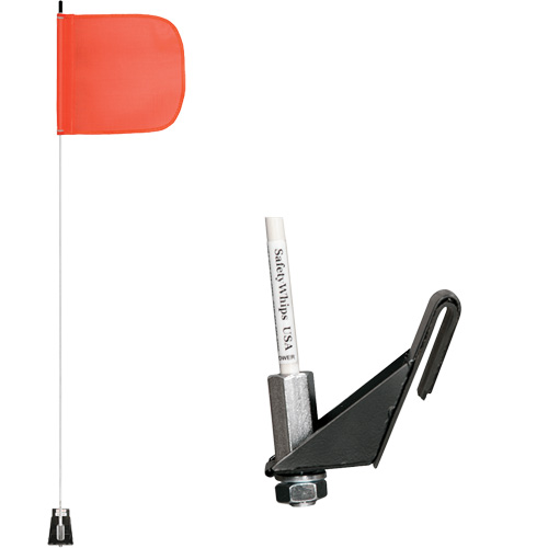 Tiges de s&eacute;curit&eacute; pour travaux l&eacute;gers Safety Whip, Fixation Fen&ecirc;tre, Hauteur 5', Orange Equipex