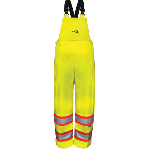 Pantalons &agrave; bavette de s&eacute;curit&eacute; imperm&eacute;ables ignifuges haute visibilit&eacute; en polyur&eacute;thane, Petit, Jaune lime haute visibilit&eacute; Equipex