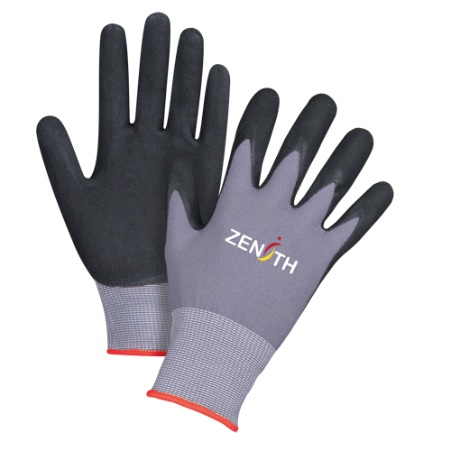 Gants ZX-1 de premi&egrave;re qualit&eacute; compatibles avec les &eacute;crans tactiles, 6/T-petit, R&ecirc;vetement Mousse de nitrile, Calibre 15, Enveloppe en Nylon Equipex