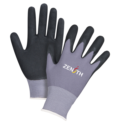 ZX-1 Premium Touchscreen Compatible Gloves, 8/Medium, Nitrile/Foam Nitrile Coating, 15 Gauge, Nylon Shell Equipex