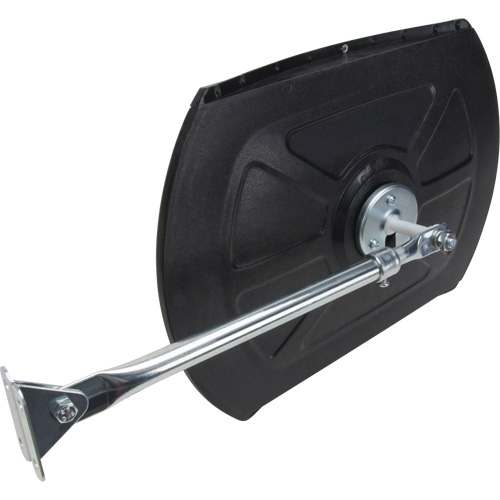 Roundtangular Convex Mirror with Telescopic Arm, 12" H x 18" W, Indoor/Outdoor Equipex