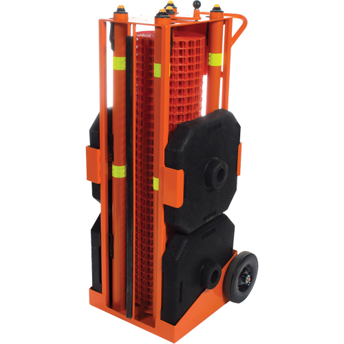 Zone de s&eacute;curit&eacute; portative , 100' lo, Acier, Orange Equipex
